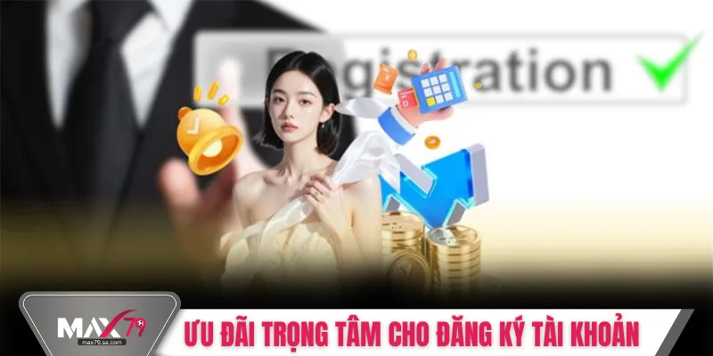 Ưu đãi trọng tâm cho đăng ký tài khoản